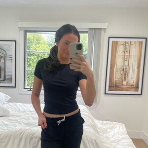 Vuori ribbed black t-shirt, size XS